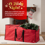 9ft Premium Xmas Tree Storage Bag Red Durable Zip Up Sack
