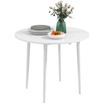 Folding Dining Table For 4, Round Drop Leaf Table | White