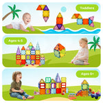 100pcs Magnetic Tiles Building Blocks Kids Educational Construction Toys | Multi Colour