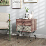 2-drawer Nightstand, Sofa Bedside Table For Living Room