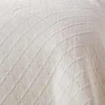 Cotton Contemporary Diamond Pattern Matelassé Bedspread | 230cm x 260cm | Cream