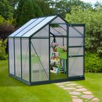 Polycarbonate Walk-in Greenhouse 6x6ft | Dark Green