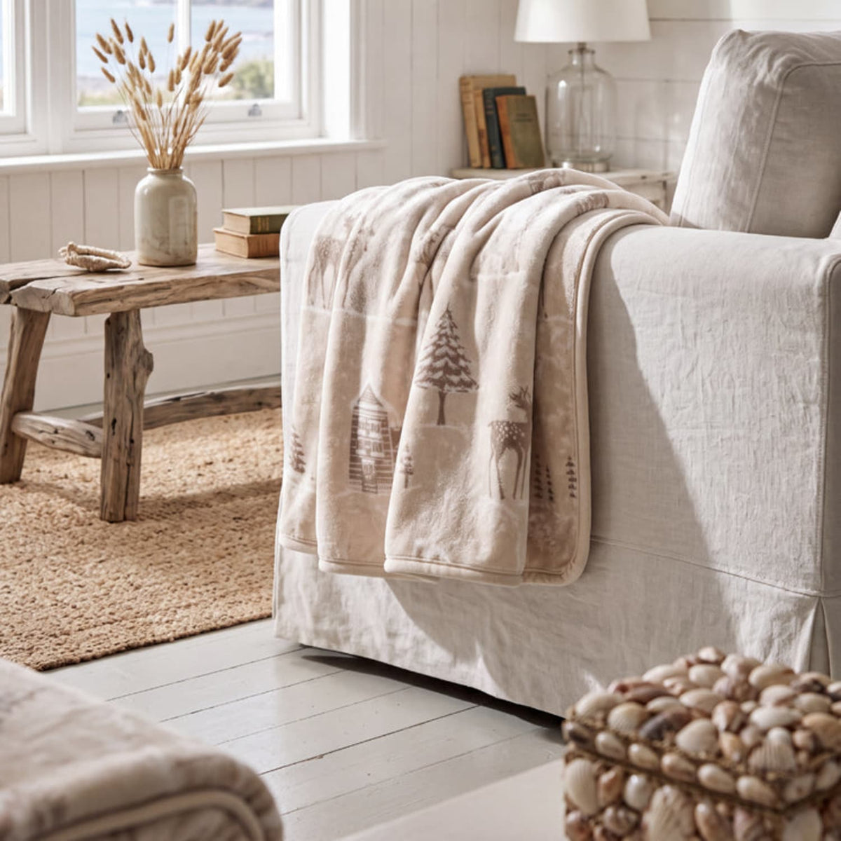 Norway Fleece Throw | 130cm x 170cm | Cream
