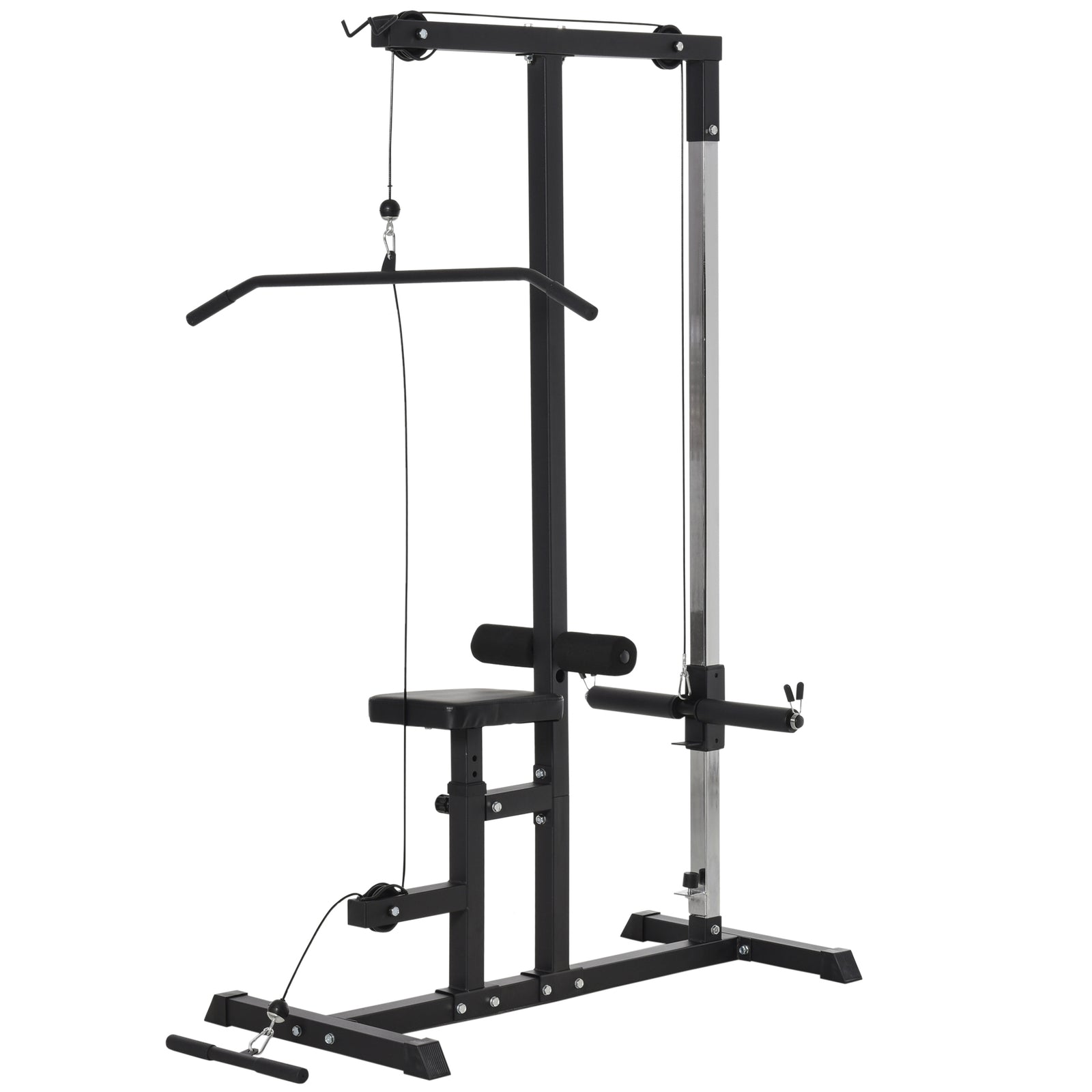 Pulldown Machine Dip Station - Adjustable Positions | Black
