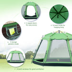 6 Person Camping Tent 2-tier Pop-up Tent With Doors And Bag