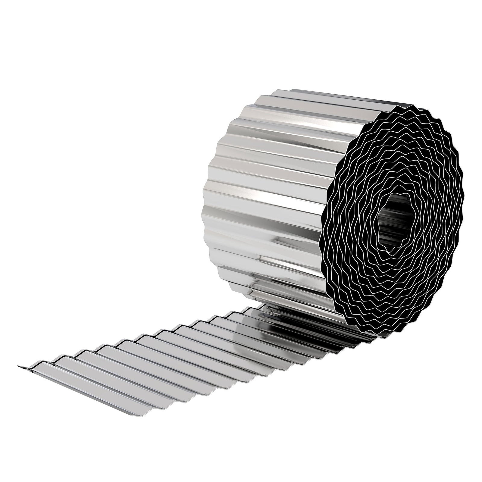 Metal Lawn Edging Border, 8 In X 21.3 Ft Garden Edging | Silver