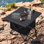 Aluminium Ptotable Roll-top Camp Table With Storage Basket