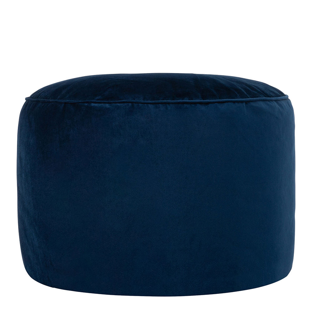 Milano Velvet Bean Bag Pouffe | Navy Blue