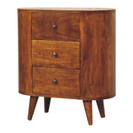 Solid Mango Wood Mini Chestnut Cabinet