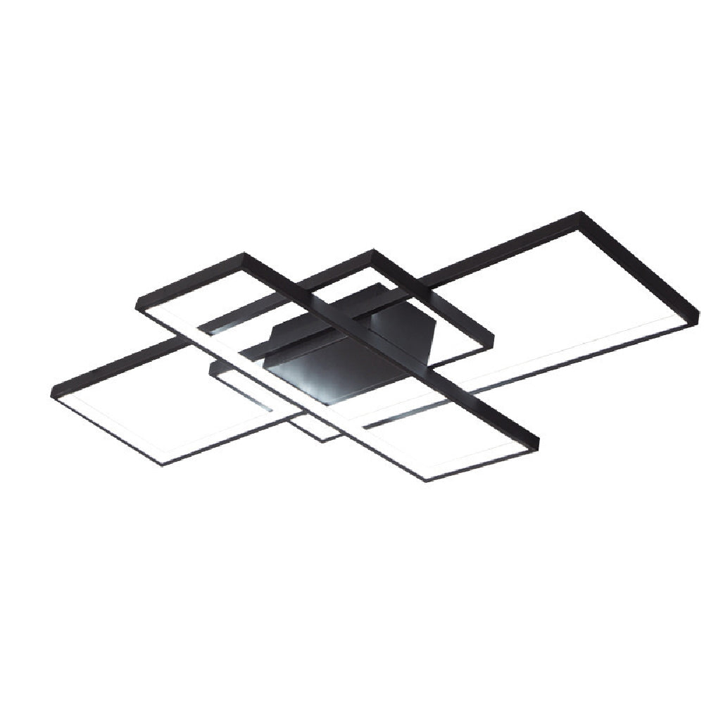 Neutral Style Rectangular Led Semi Flush Ceiling Light