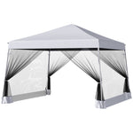 3 X3 X2.6m Folding Pop-up Garden Gazebo W/mosquito Netting