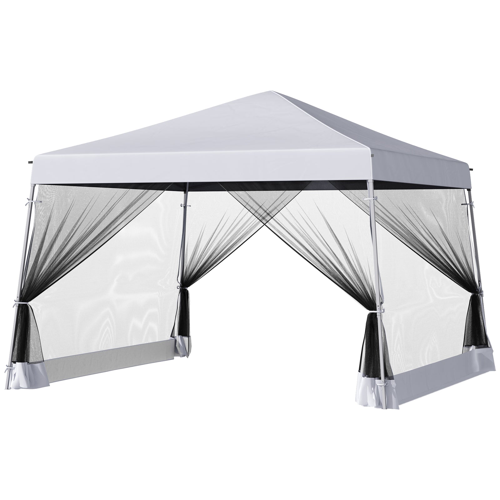 3 X3 X2.6m Folding Pop-up Garden Gazebo W/mosquito Netting