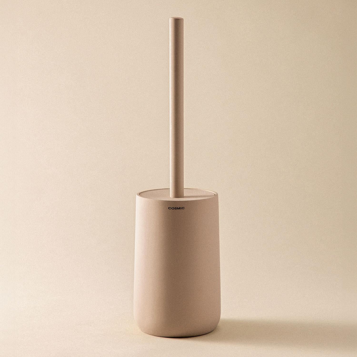 Toilet Brush, Free-standing, Polyresin Soft Touch, Sand, Saona Collection