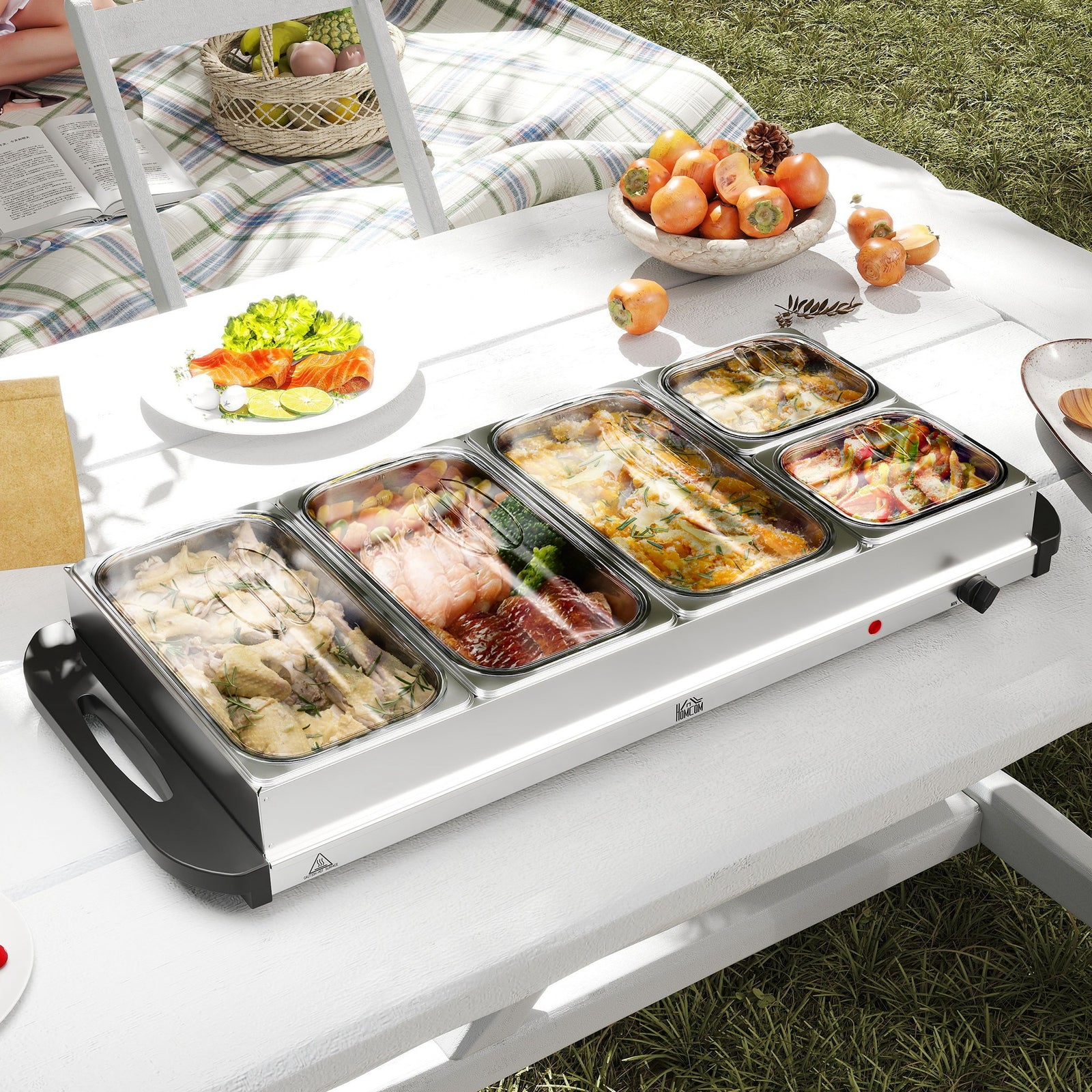 Electric Food Warmer, Buffet Server Silver