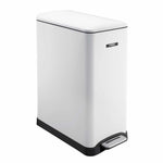 Slimline Dual Compartment Pedal Bin 50l | 50l | White