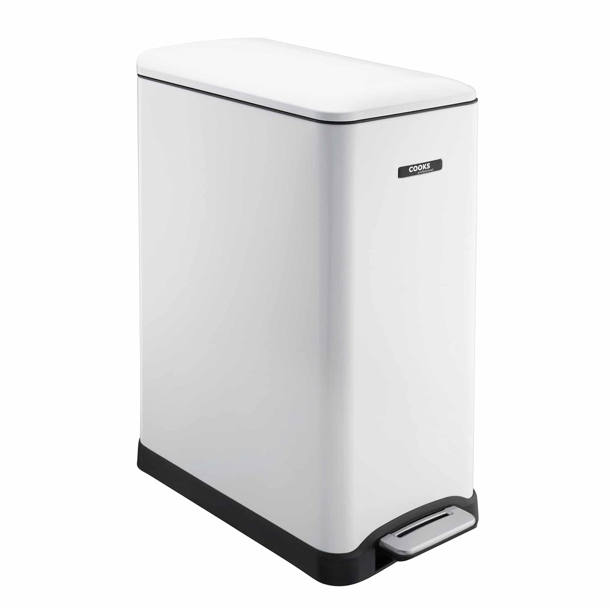 Slimline Dual Compartment Pedal Bin 50l | 50l | White
