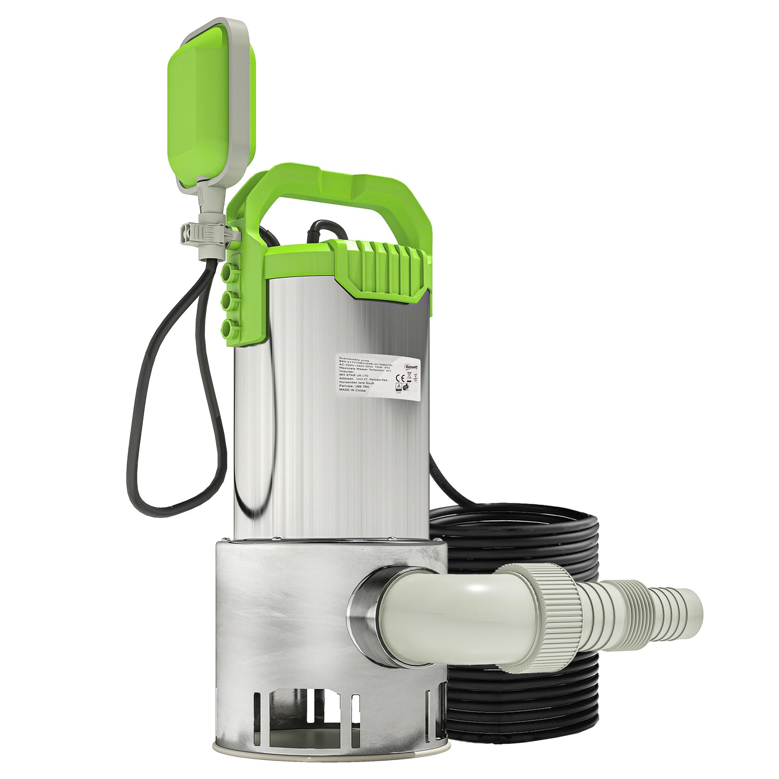 Water Pump With Float Switch, 18500l/h Electric Sump Pump