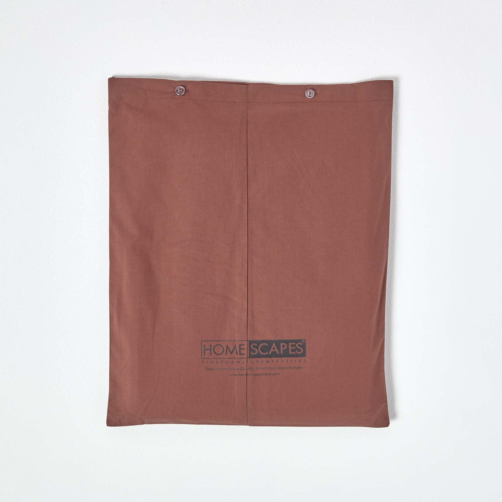 Egyptian Cotton Duvet Cover With Pillowcase, 200 Tc | Single | Chocolate