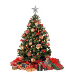 Wrought Iron Christmas Tree Topper Star Ornament Home Decor