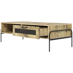 HOMCOM Industrial Coffee Table With Drawer
