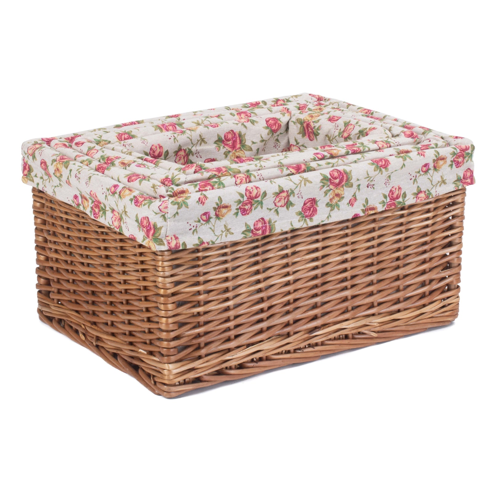 Wicker Double Steamed Garden Rose Willow Storage Baskets | Set of 4 | Red