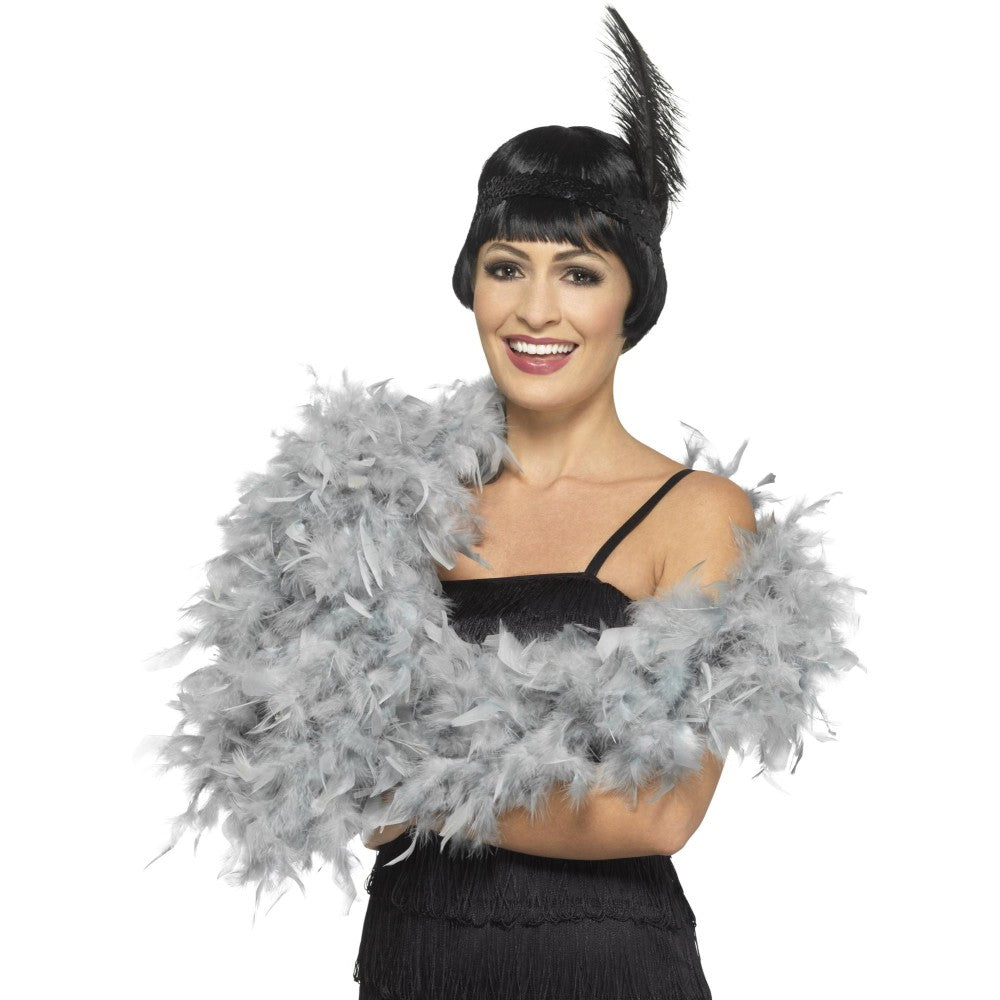 Deluxe Feather Boa | Silver
