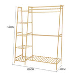 Bamboo Bedroom Garment Clothes Rack | Large | Natural