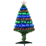 3ft Prelit Artificial Christmas Tree Fiber Optic Xmas Decoration, Green | 3ft | Green