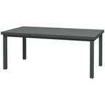 Extending Garden Table For 6-8, Aluminum Frame