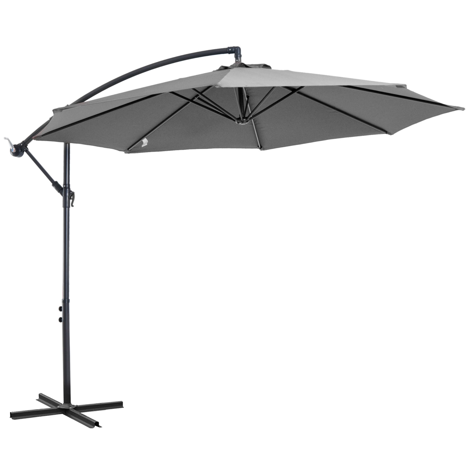 3m Garden Parasol W/ Crank & Base