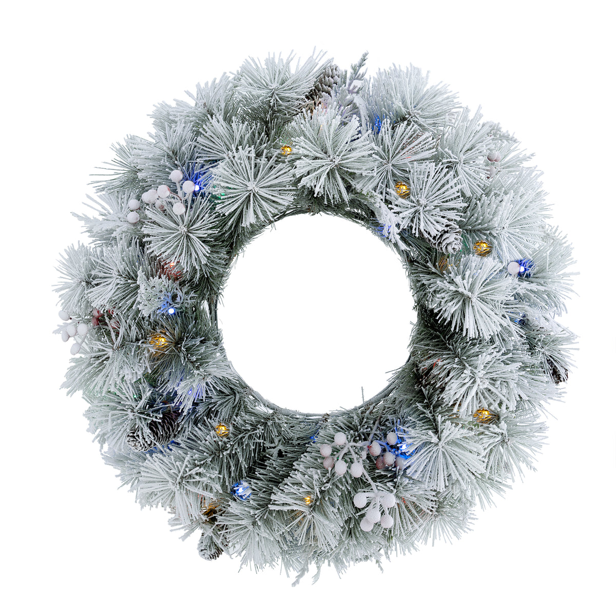 Indoor & Outdoor Living Aurora Winter Glow Christmas Wreath