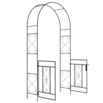 Garden Arch W/ Double Gate, Garden Arbor Climbing Plants