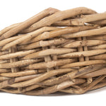 Rattan Shallow Kubu Grey Rattan Rectangular Basket | Small | Gray