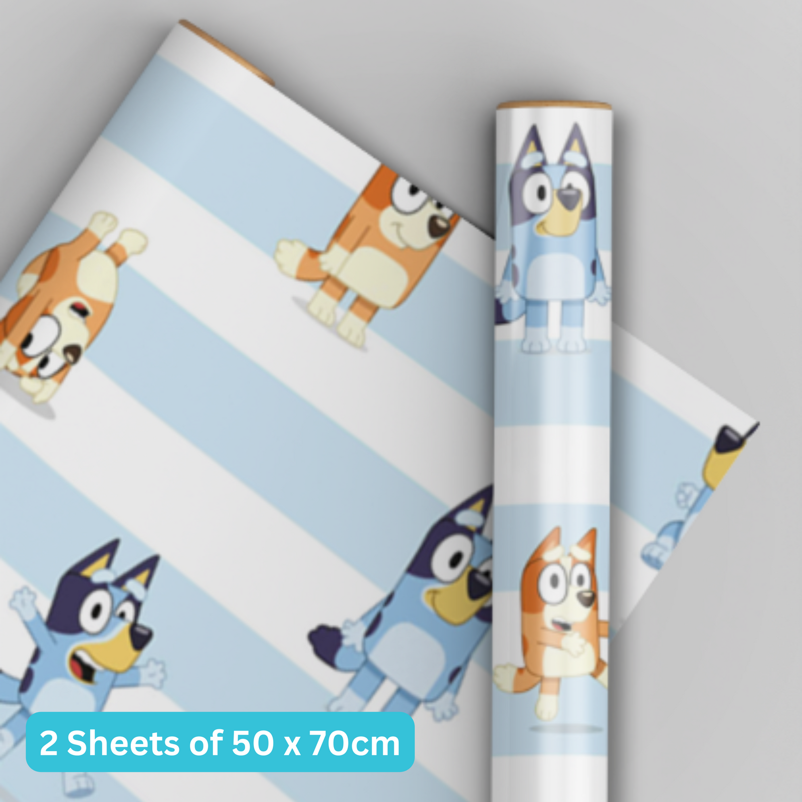 2 Sheets & 2 Tags Wrapping Paper