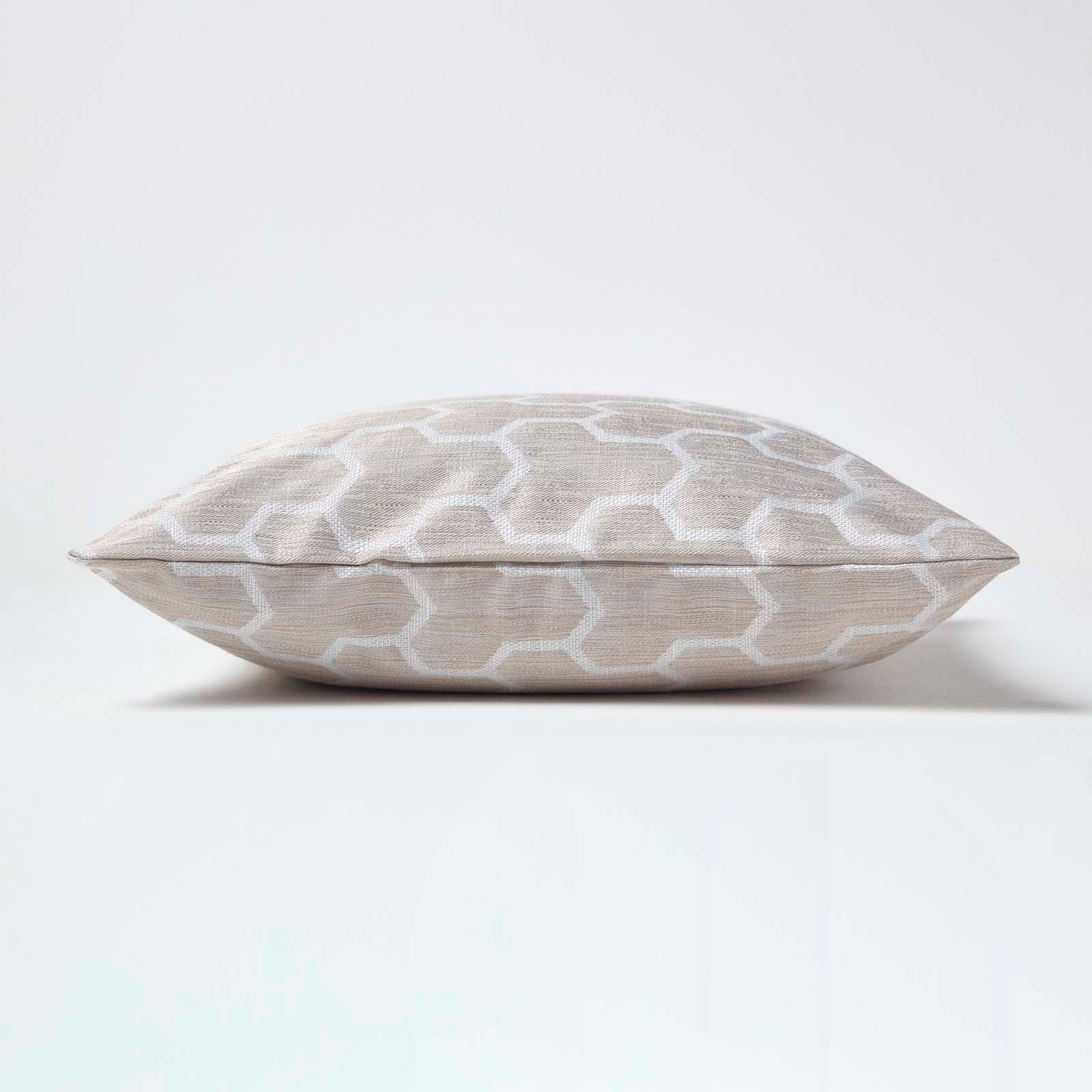 Geometric Jacquard Cushion Cover | 45cm x 45cm | Natural
