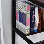 Two-tier Writing Desk Metal Frame Smooth Shelves W/ Shelf | Brown