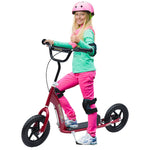 Push Scooter Teen Kids Stunt Bike Ride On With 12" Eva Tyres | Red