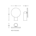 Vanity Mirror, Magnifying Mirror 5x, Countertop, White, Geyser Collection