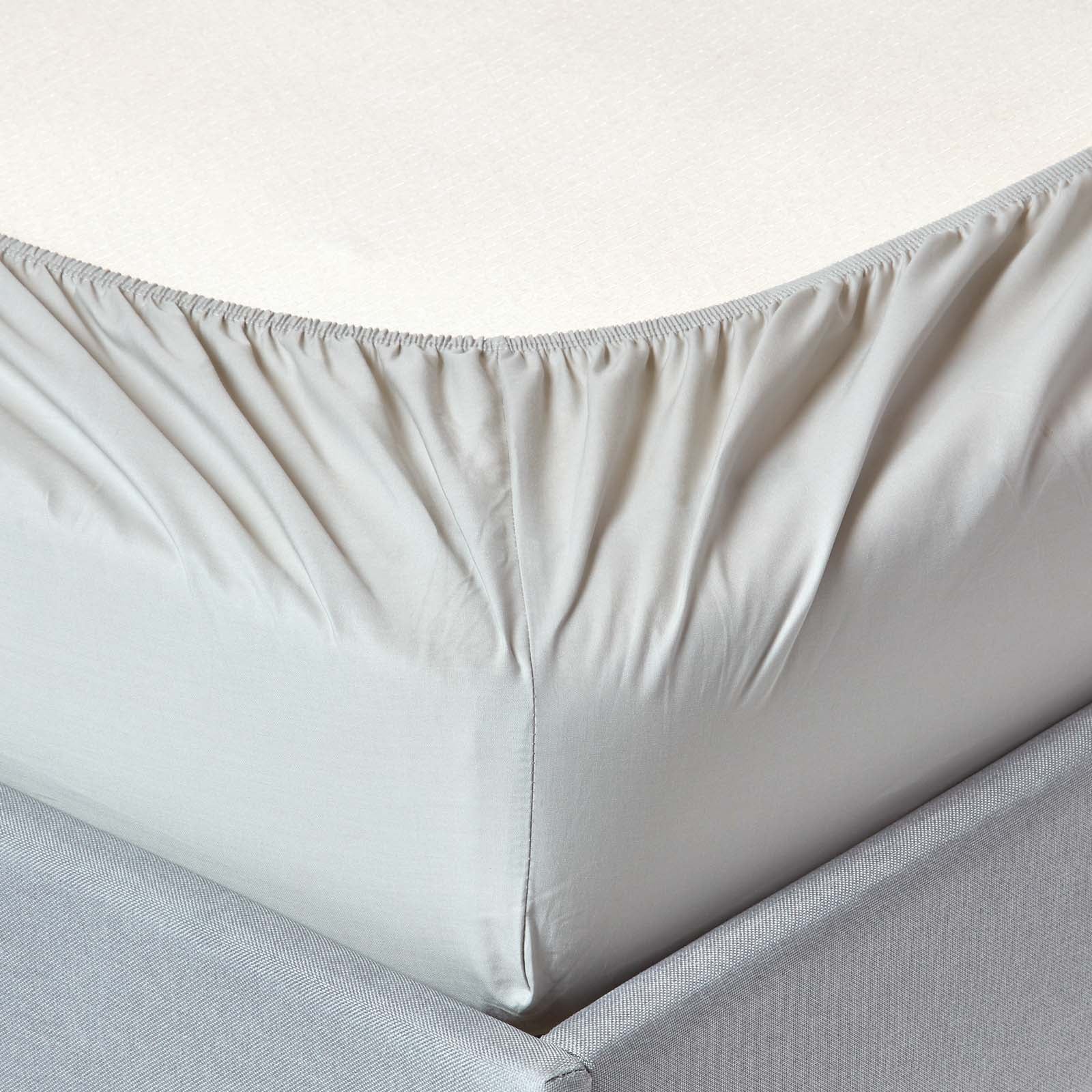Egyptian Cotton Deep Fitted Sheet 200 Tc | Super King | Silver Grey