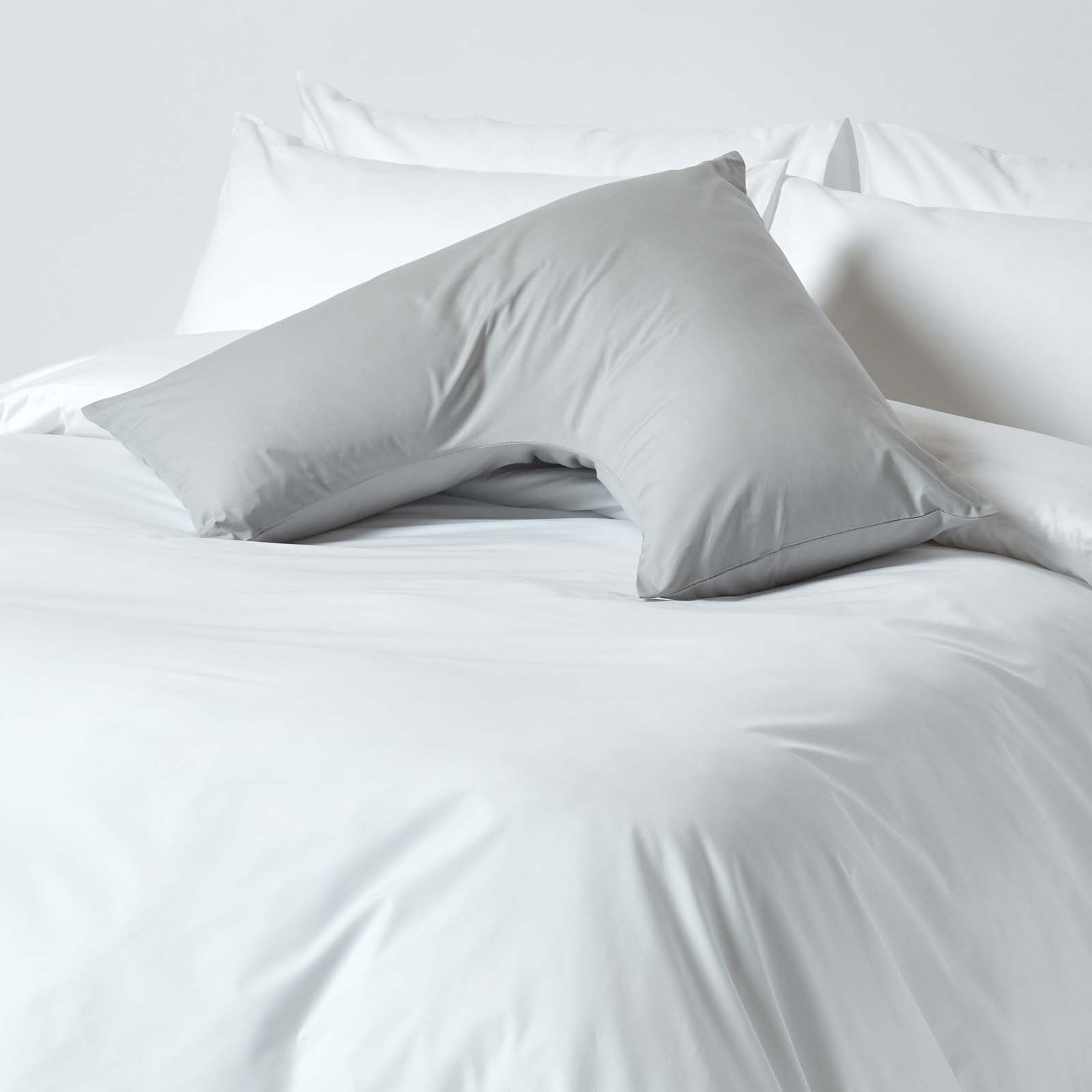 Egyptian Cotton V Shaped Pillowcase 200 Tc | V Shape | Silver Grey