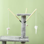 Cat Tree Kitty Activity Centre Scratching Post With Toys 5-tier | Gray