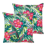 Tropical Indoor Outdoor Cushion Set Of 2 Water Resistant Cushions