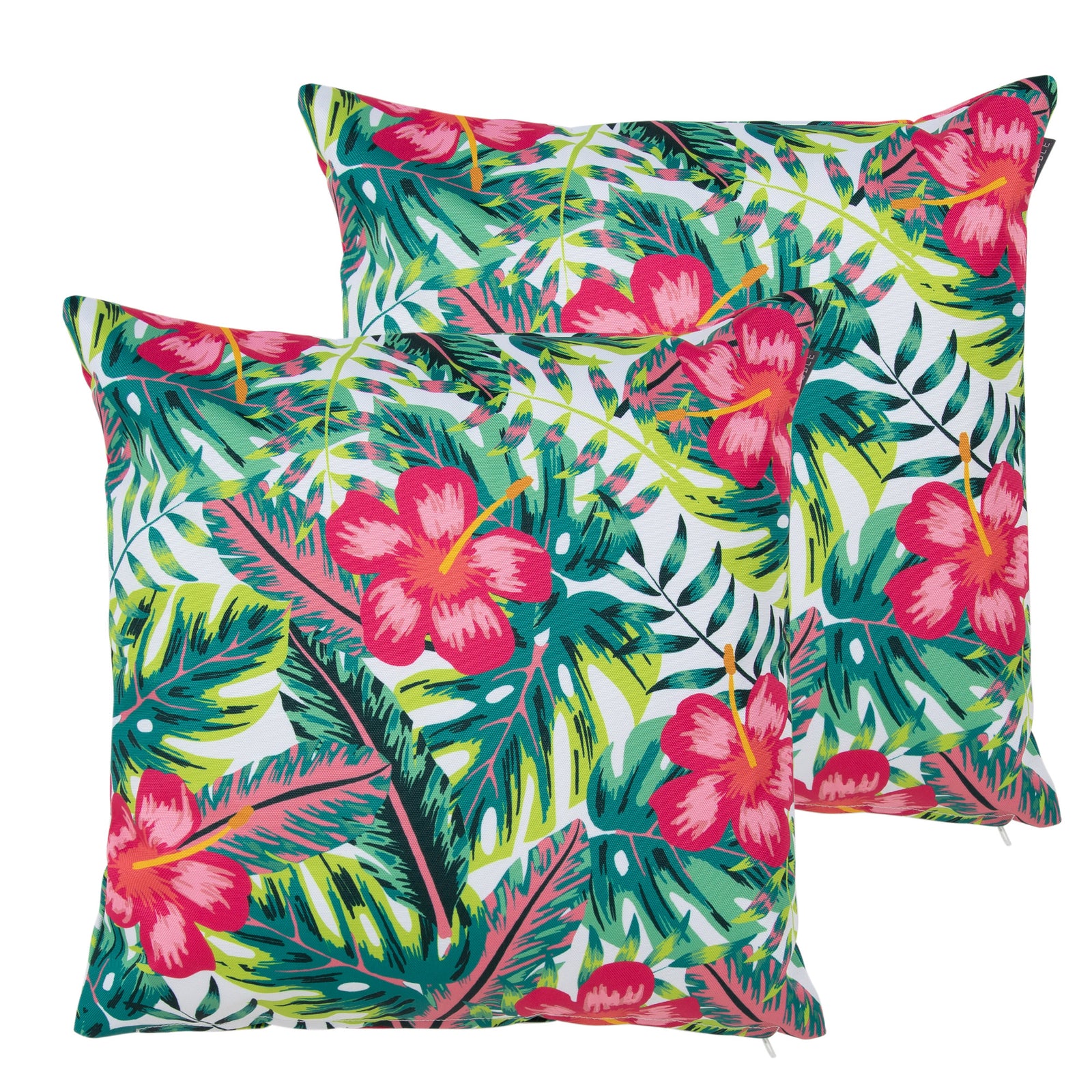 Tropical Indoor Outdoor Cushion Set Of 2 Water Resistant Cushions