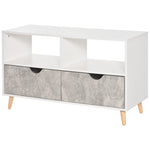 99cm Tv Stand Media Unit Cabinet W/ Shelves Drawers | One Size | Gray