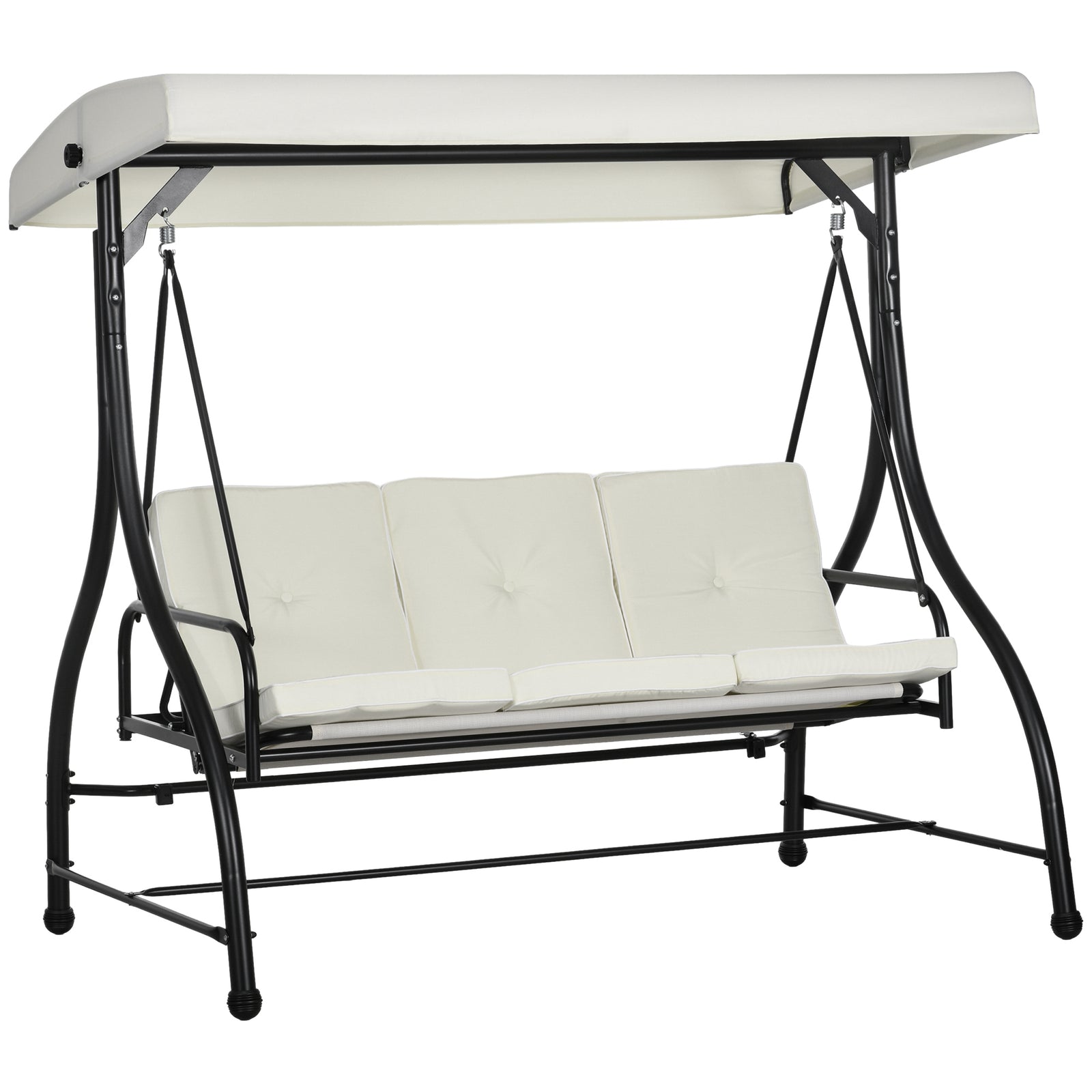 3 Seater Canopy Swing Chair Porch Hammock Bed Rocking Bench