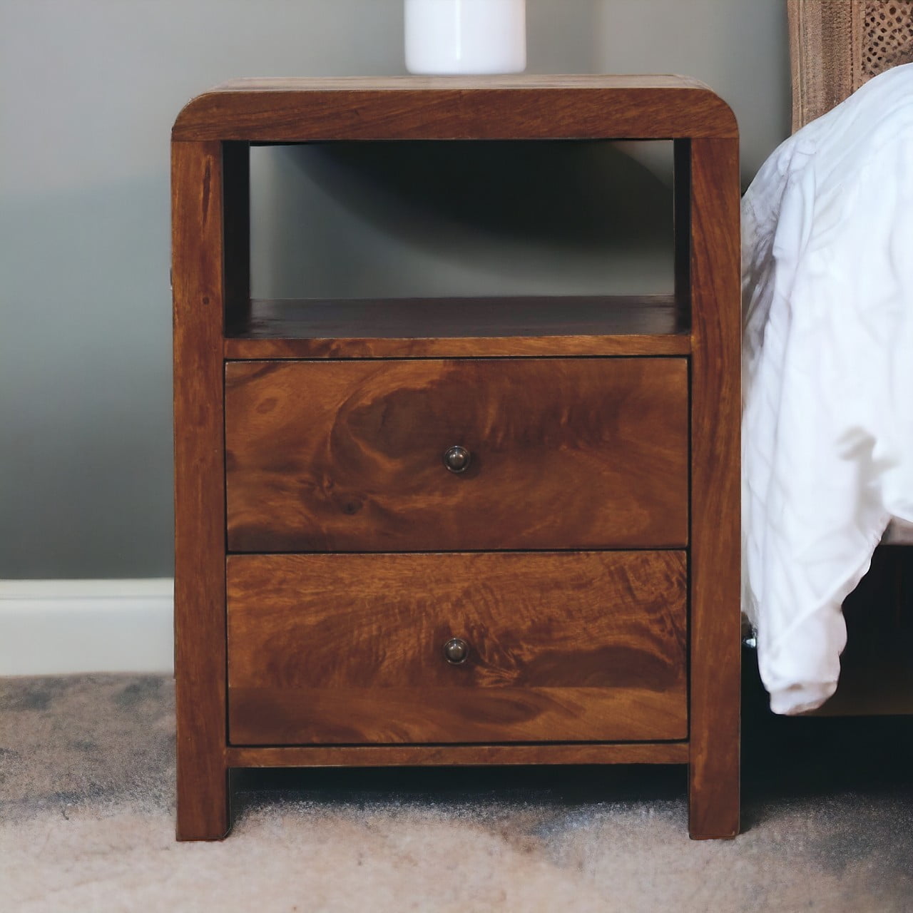 Solid Wood Aspen Bedside