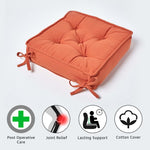 Cotton Dining Chair Booster Cushion | 40cm x 40cm | Terracotta