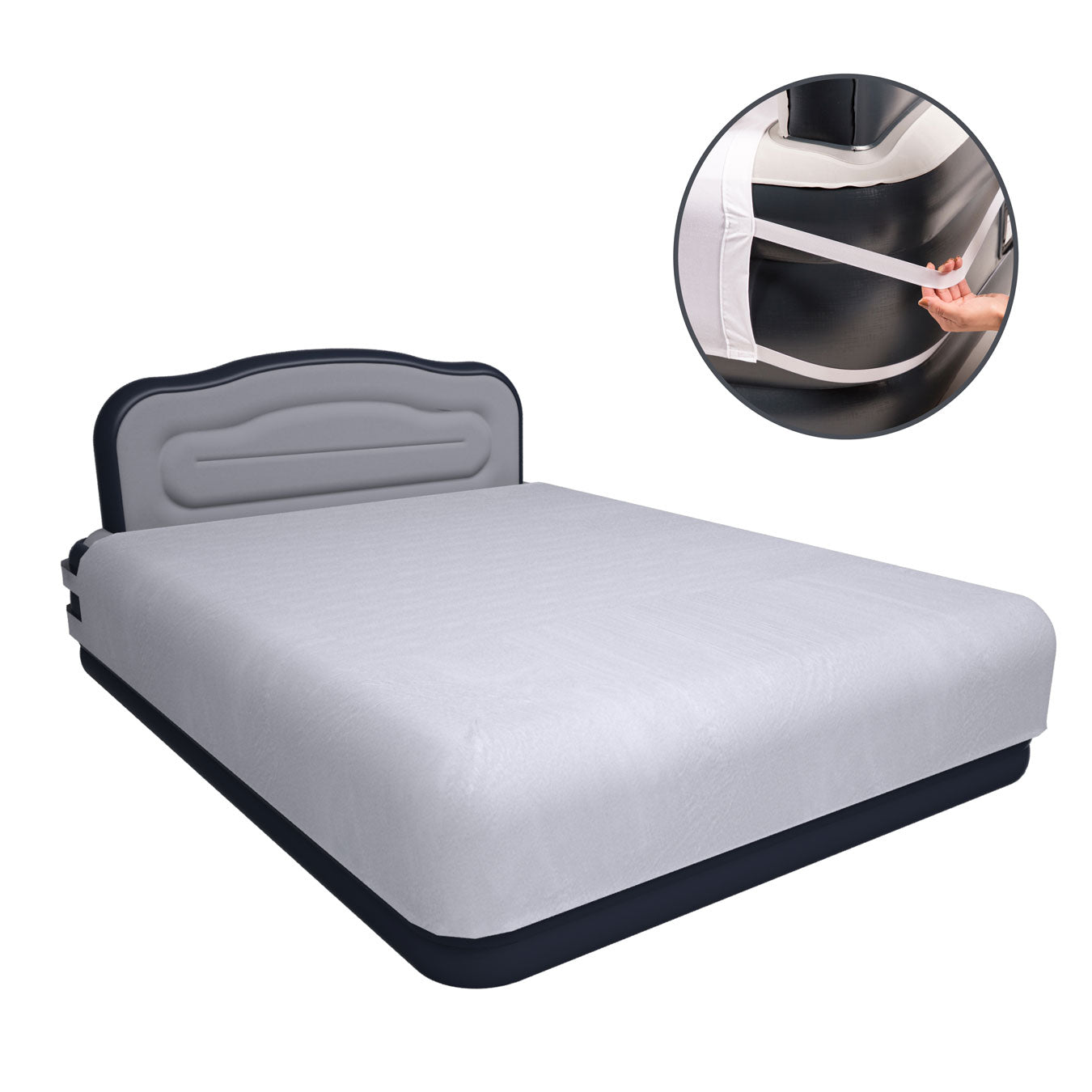 Air Bed Deluxe With Custom Fitted Sheet | Double