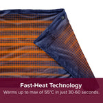 2-in-1 Heated Shawl & Blanket with Rechargeable Battery Pack | Navy Blue