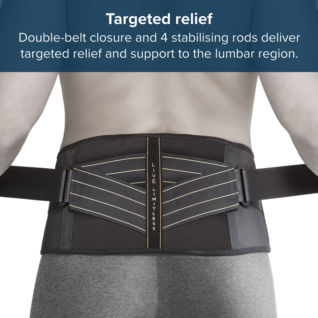 Back Pro - Compression Support Adjustable Compression Straps | Large/Extra Large | Black